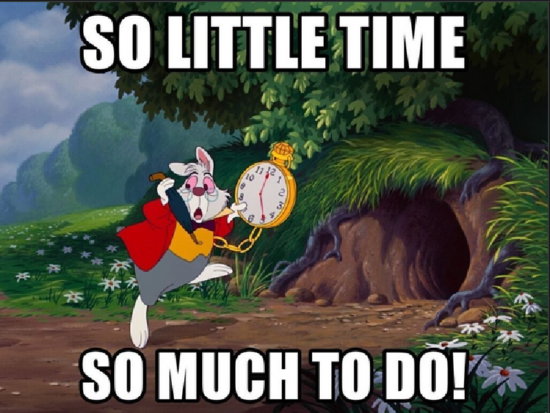 So much to do, so little time